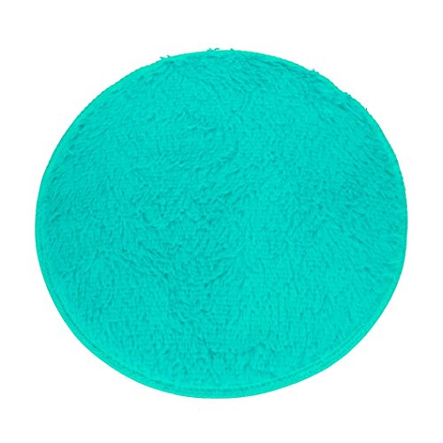 Vanvler Round Mat Soft Bath Bedroom Floor Shower Non-slip Rug Pad 15.7 inch (Blue)