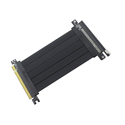 Lesozoh New 16x Riser Cable 64GB/s GPU Riser Extender - PCIE 3.0 Flexible Cable Card Extension Port Adapter High Speed Riser Card (100mm)