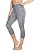 icyzone Women Workout Clothes Athletic Leggings Capri Activewear Hot Yoga Pants (M, Athletic Grey)