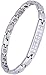 Smarter LifeStyle Sparkling Titanium Magnetic Bracelet for Women - Adjustable Bracelet Length with Sizing Tool for Perfect Fit, Womens Magnetic Bracelet (Silver)