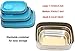 Leak Proof Lunch Box, Stainless Steel Food Storage Container with Leak Proof Lid - set 3 in 1 - blue
