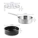 Instant Pot Accessories Set Fits 5,6,8Qt Instant Pot Pressure Cooker 5 Pcs with Steamer Basket, Egg Steamer Rack, Non-Stick Springform Pan, Steaming Stand, 1 Pair Silicone Cooking Pot Mitts