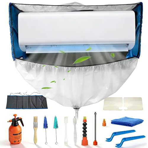 kikepilm Air Conditioning Maintenance Kit, Split Air Conditioning Cleaning Kit for Air Conditioner (Blue and Transparent White, Type Z)