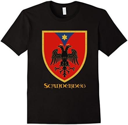 Mens Scanderbeg Coat of Arms T-Shirt 3XL Black