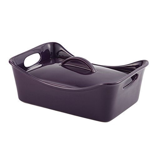 Click Here to See More Images Purple Rectangular Covered Casserole and Baking Dish