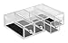 mDesign Fashion Jewelry Organizer Box for Rings, Earrings, Bracelets, Necklaces - 4 Drawers, Clear/Black
