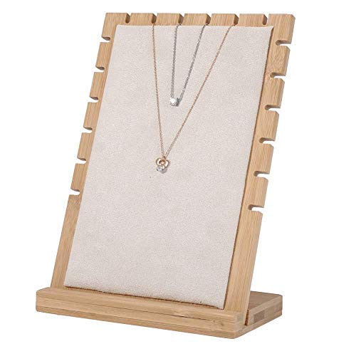 Betued Necklace Display Wood Frame, Jewelry Display Equipment, Necklace/Bracelet/Pendant Display Stand Ladies Jewelry Organizer