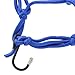 Pixnor 40*40cm Luggage Cargo Bungee Net Bag 6 Hooks Bike Motorcycle Helmet Mesh Storage Carrier Bag (Blue)