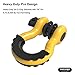 oEdRo D Ring Shackles (2pc) Shackle 4.75 Ton (9500 Lbs) Capacity with 7/8'' Pin, Heavy Duty Off Road Recovery Yellow Shackle with Black Isolator for Vehicle Recovery, Towing, Stump Removal