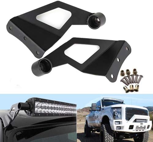 TTX-LIGHTING Pair 50" Straight Curved LED Light Bar Roof Mount Bracket Heavy Duty Metal for 1999-2014 Ford F250 F350 Superduty Excursion