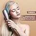 FURIDEN Straightening Brush, Hot Brush Hair Straightener, Double Ionic Hair Straightener Brush, Hair Straightener Brush for Black Women, Cepillo Alisador de Cabello(Grey)