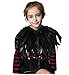 L'VOW Fashion Kids Feather Capes Stole Shawl Iridescent for Game Party Hallowmas (Black)