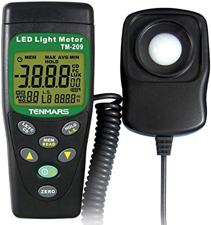 Digital LED Light Level Meter 400,000 Lux FC Measuring Luxmeter TENMARS TM209