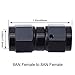 EVIL ENERGY 8AN Female to 8AN Female Straight Swivel Coupler Union Fitting Adapter Aluminum Black