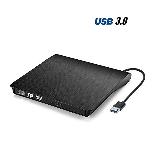 External CD Drive, Devancy Ultra-Slim USB 3.0 External DVD Drive, CD/DVD-RW Drive, DVD/CD ROM Rewriter Burner Writer, High Speed Data Transfer for Laptop Desktops Win 7, 8, 10, Mac OS and Linux OS