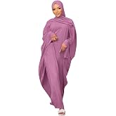 Muslim Dresses for Women, Long Sleeve Eid Islamic Prayer Jilbab Khimar Cardi Robe Middle East Maxi Abaya Dress