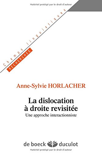 La  dislocation à droite revisitée