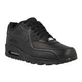 Nike Air Max 90 Leather Men Lifestyle Casual Sneakers New All Black