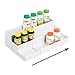 mDesign Plastic Expandable 3-Tier Shelf Rack Organizer - Storage for Bathroom Vanity, Cabinet, Cupboard, Drawer - Holds Medicine, Vitamins, Supplements, Cosmetics - Ligne Collection - White