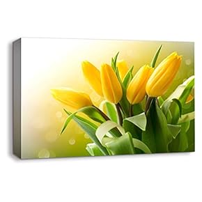 Flowers in The Sunshine Home Artwork for Living Room Bedroom