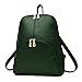 Nevenka Backpack Purse for Women Casual Shoulder Bag PU Leather Zipper Closure Adjustable Strap (Green)