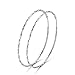 GOXO Hoop Earrings Sterling Silver Circle Endless Earrings Hoops Jewelry Daimeter 10,20,30,40,50,60mm (Hoop Earrings)