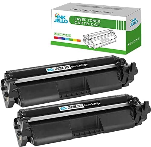 Inkjello Toner Cartridge For Printer, Compatibile with HP LaserJet Pro M203 M203dn M203dw MFP M227 M227fdn M227fdw M227sdn CF230X with Chip (Black, 2-Pack)