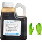Drive Crabgrass Killer Lawn &amp; Turf, Post Emergent Grassy &amp; Broadleaf Weed Control, Ingredient Quinclorac, 30 Day Residual, Herbicide, Concentrate 64 Ounce w/USA Supply Protective Gloves