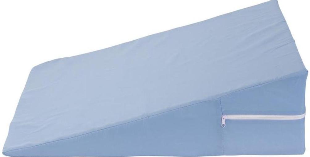 DMI Bed Wedge Pillow and Triangle Wedge with Elevated Incline for Neck Pain, Headaches, Reflux, Shoulders, Back Pain, Foot Support, Knee Pain or Restless Leg Syndrome, 24x24x7 inches, Blue