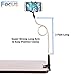 EverywhereFocus Cell Phone Holder, Universal Gooseneck Smartphone Stand, Lazy Bracket 2' Long Arm Mount, Clip up to 4” Wide mobiles & Clamp Grips to 3” Thick. Perfect for Bed, Desk, Kitchen! WH/BK