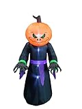 BZB Goods 8 Foot Illuminated Halloween Inflatable Pumpkin Overlord Decoration