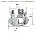 Kitchen Bathroom Basin Sink Hole Round Trim Chrome Overflow Cover Replacement Part, Pack of 4