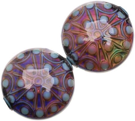 Mirage Color Changing Mood Beads - Stargazer - 21.5mm Diameter Round Spacers (2)