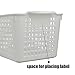 Fiazony 6-Pack White Plastic Storage Basket, Office Storage Baskets