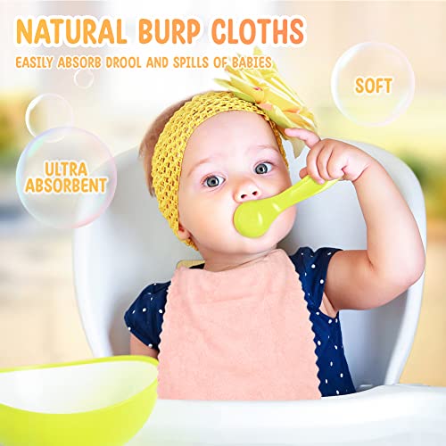 HOMEXCEL Burp Cloths for Baby 8 PackExtra Absorbent Soft Coral Fleece