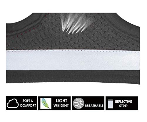 Kamots Beauty Escape Proof Cat Harness and Leash for Walking Adjustable Soft Mesh Pet Vest with Lead for Kitten Puppy Rabbit （Black,L）