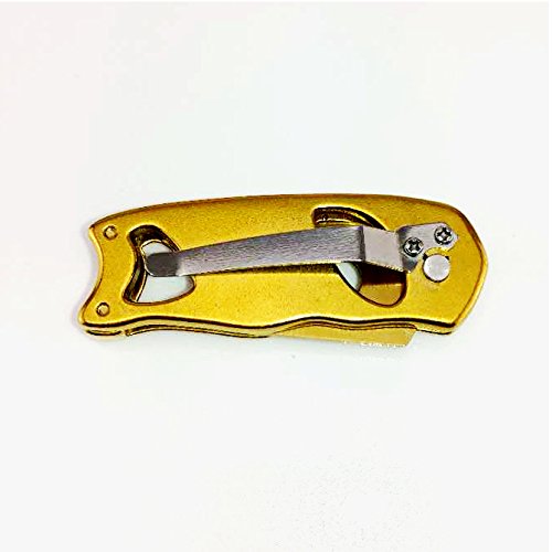 RPG Stainless Steel Switchblade Golf Divot Repair Tool with Ball Marker and Belt Clip--(GUNMETAL AND GOLD) Attach to golf belt, golf shirt, golf pants, golf shorts, or carry in pocket with golf tees