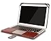 MOSISO PU Leather Case Compatible with MacBook Air 11 inch Case A1370 A1465, Portfolio Protective Stand Cover Sleeve, Brown
