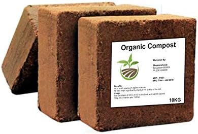 Shoponwheelz Organic Compost Coco Peat Brick 10 kg (5 kgs x 2 Quantity)