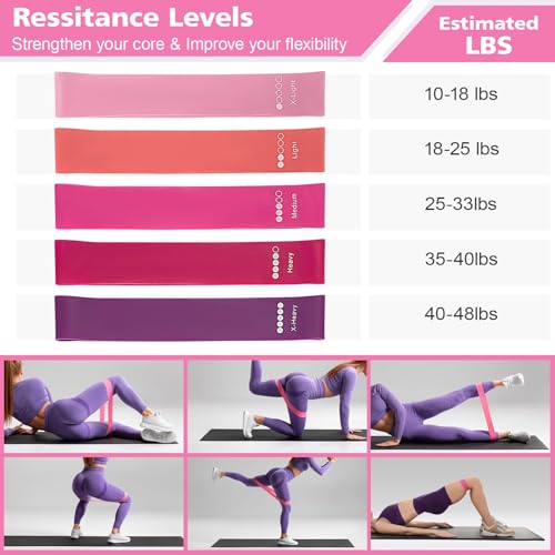 Kit básico de anéis de Pilates, conjunto de equipamentos para exercícios em casa com bola de 25 cm, faixas elásticas, acessórios, conjunto de Pilates para pernas e braços