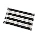 Buffalo Check Rug Woven Farmhouse Kitchen Rug with Tassel Fringe Black White Buffalo Plaid Rug Washable Checkered Cotton Mat Porch Area Rug for Outdoor Patio Decor,23.6
