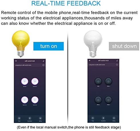 Cobeky 4CH Tuya Switch WiFi Switch Mdulo Rel Smart Life APP Control Remoto Smart Timer para Smart Home Switch