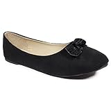 Carmine Toddler Little Girls Dress Ballet Bow Flat Shoes (size 11 -3)