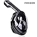 TriMagic Full Face Snorkel Mask for Kids 180° Panoramic Larger Viewing Area Diving Mask for Easier Breathe - GoPro Compatible with Anti-Fog and Anti-Leak(2017 Advanced Version)