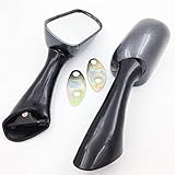 HTTMT MT076-CN1 Carbon Racing Mirrors Compatible with 1991-1998 Honda CBR 600 F2 F3/1993-1997 Honda CBR900RR 1993-1996 Honda CBR1000F 1990-1997 Honda VFR750F 1998-1999 VFR800F