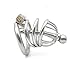 FeiGu Male Chastity Cage Device, Stainless Steel Locked Cock Cage with Catheter for Male Penis Exercise