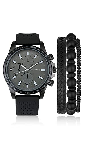 Lucky Brand Mens Watches Perforated Silicon Band