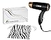 Travel Hair Dryer Dual Voltage Meets UL 859 Standards Compact Folding Handle 1200 Watts Lightweight for Worldwide Use Gym or Home 2 Speed/Heat Settings and Carry Bag (Black & Gold)