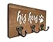 NITYNP His Hers Dog Leash Key Holder for Wall, Key and Dog Leash Hanger for Entryway, Farmhouse Home Decor Key Hook Decorative