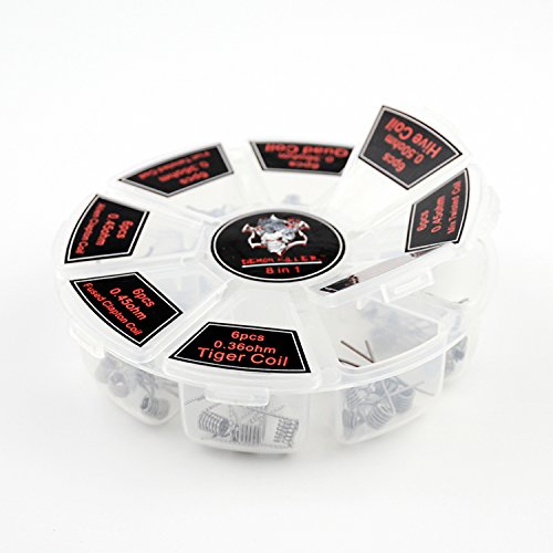 8 in 1 Prebuilt Coils Kit for Craft Hobby Use, Kanthal A1 Material, 48 Pieces Household Wire Set
